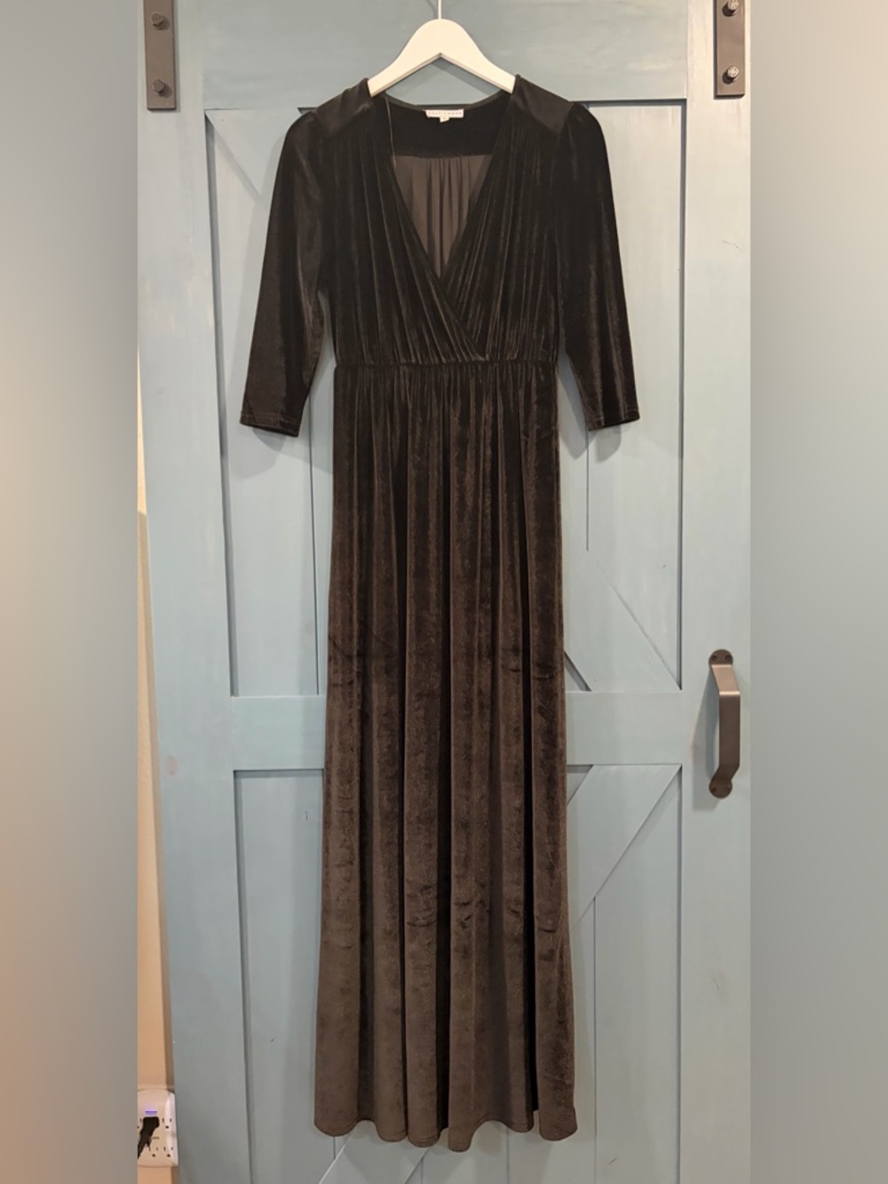 Baltic‎ Born Sofia Velvet Maxi Black Dress Size Medium